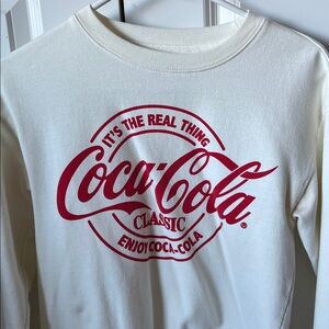 Coca Cola Cream and Red Logo Sweater